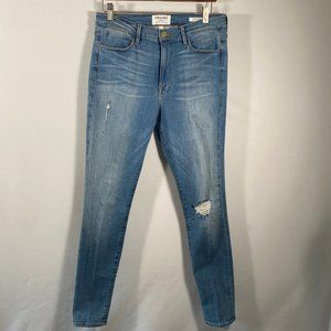 Frame Le Skinny Distressed Denim Jeans